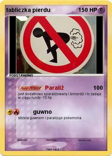 Pokemon tabliczka pierdu