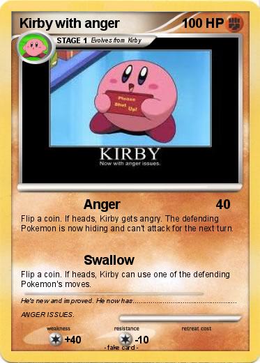 Pokemon Kirby with anger