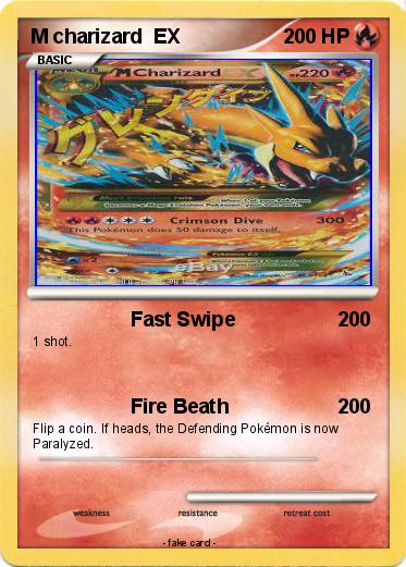 Pokemon M charizard  EX