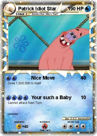 Pokemon Patrick Idiot Star