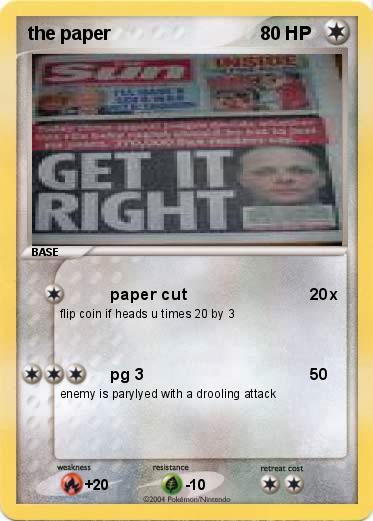 Pokemon the paper