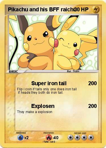 Pokemon Pikachu and his BFF raichu
