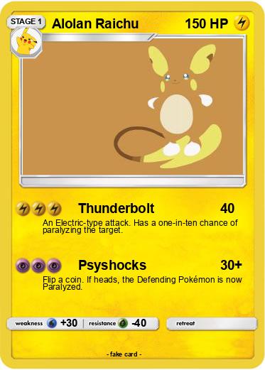 Pokemon Alolan Raichu