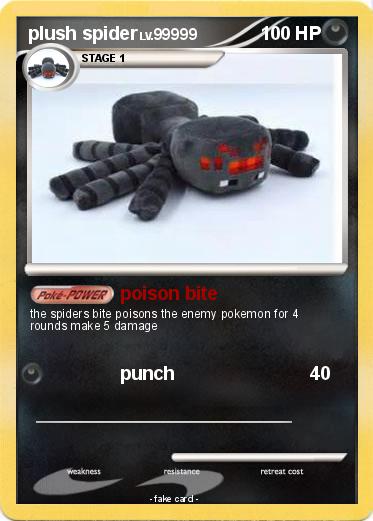 Pokemon plush spider