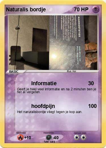 Pokemon Naturalis bordje