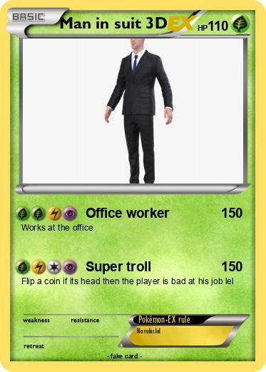 Pokemon Man in suit 3D
