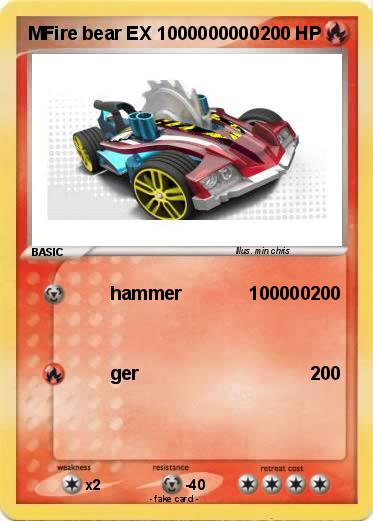 Pokemon MFire bear EX 1000000000