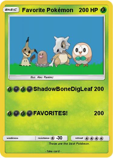 Pokemon Favorite Pokémon