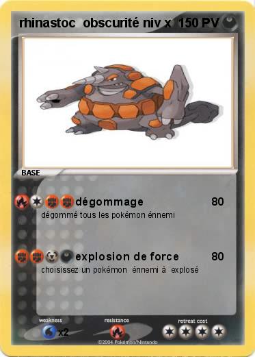 Pokemon rhinastoc  obscurité niv x
