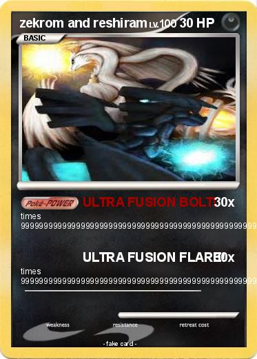 Pokemon zekrom and reshiram
