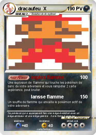 Pokemon dracaufeu  X
