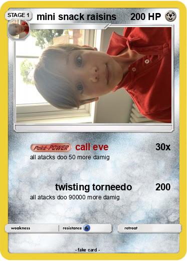 Pokemon mini snack raisins