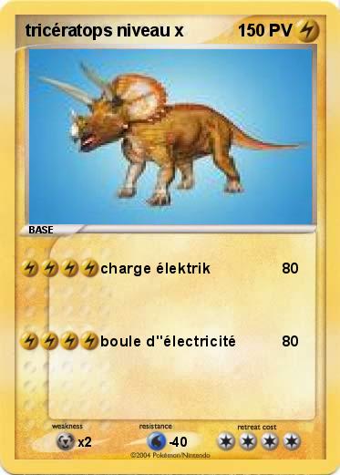 Pokemon tricératops niveau x