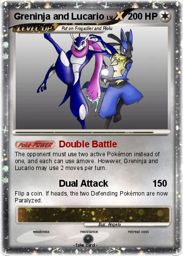 Pokemon Greninja and Lucario