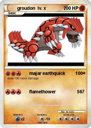 Pokemon groudon  lv. x