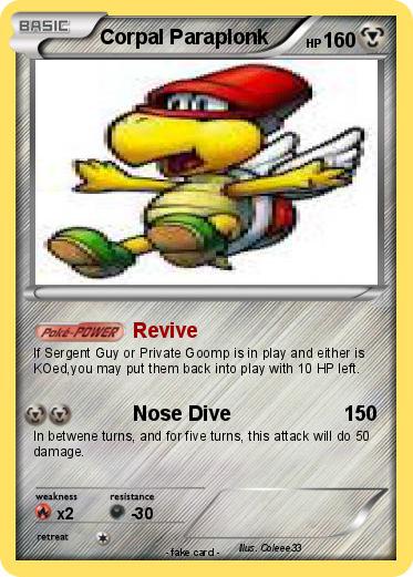 Pokemon Corpal Paraplonk