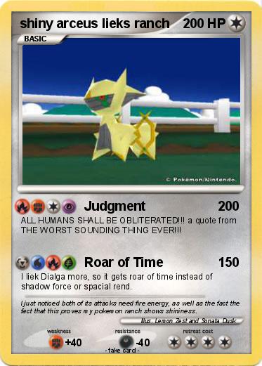 Pokemon shiny arceus lieks ranch