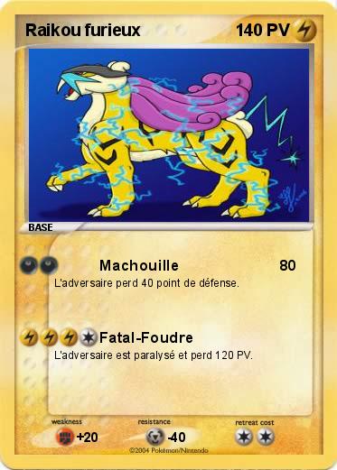 Pokemon Raikou furieux