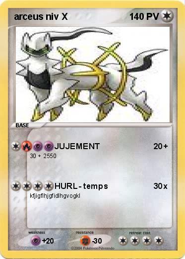 Pokemon arceus niv X
