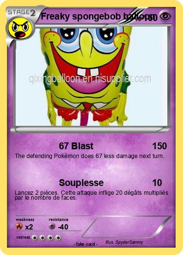 Pokemon Freaky spongebob balloon