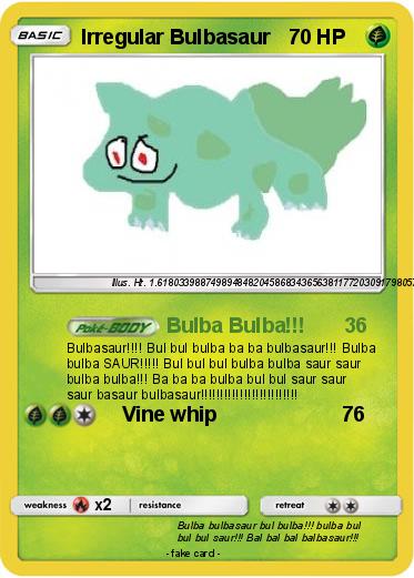Pokemon Irregular Bulbasaur