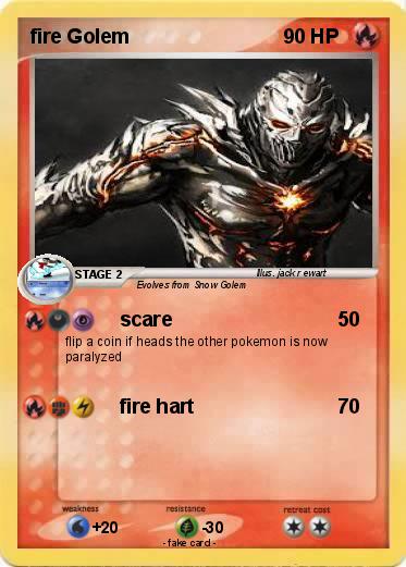 Pokemon fire Golem