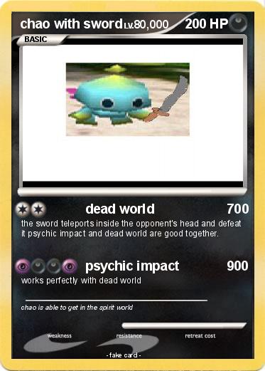 Pokemon chao with sword