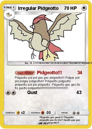 Pokemon Irregular Pidgeotto