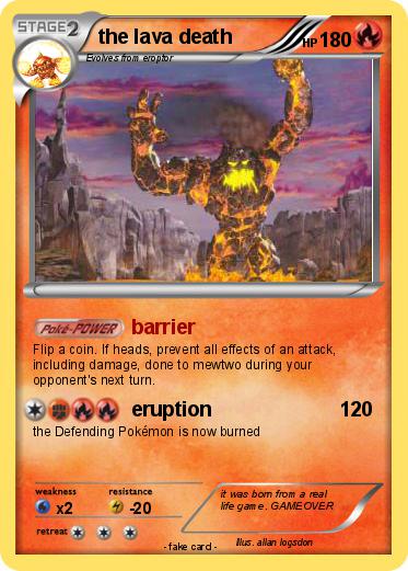 Pokemon the lava death