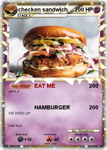 Pokemon checken sandwich