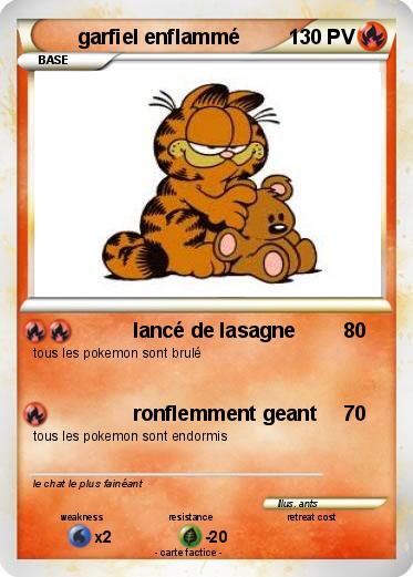 Pokemon garfiel enflammé