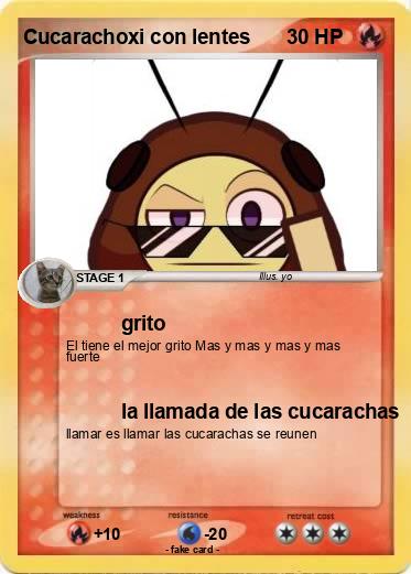 Pokemon Cucarachoxi con lentes