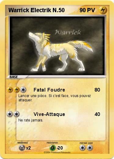Pokemon Warrick Electrik N.50