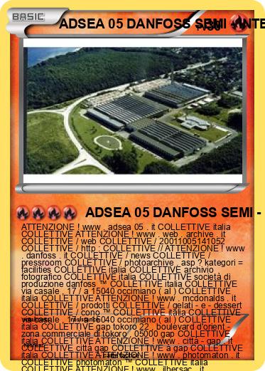 Pokemon ADSEA 05 DANFOSS SEMI - INTERNATO 3 IME ITALIA