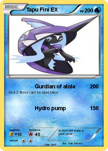 Pokemon Tapu Fini EX