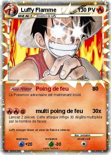 Pokemon Luffy Flamme