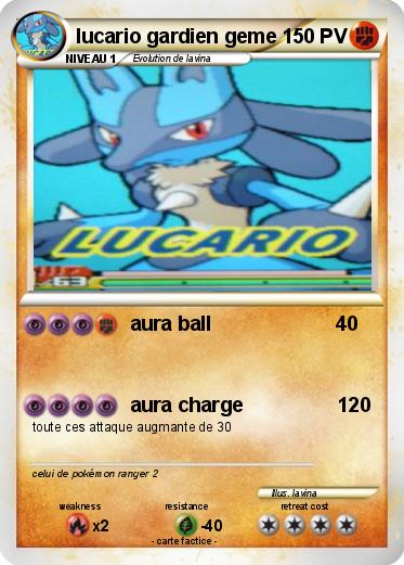 Pokemon lucario gardien geme
