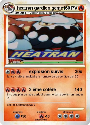 Pokemon heatran gardien geme