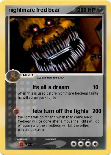 Pokemon nightmare fred bear