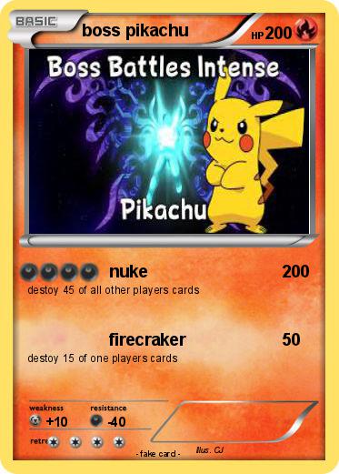 Pokemon boss pikachu