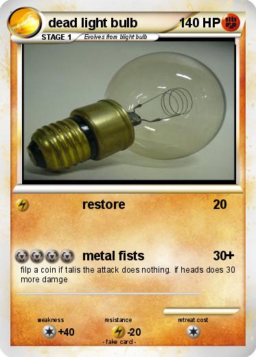 Pokemon dead light bulb