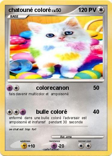 Pokemon chatouné coloré