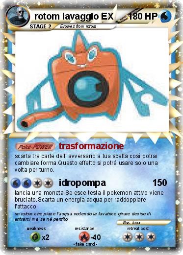 Pokemon rotom lavaggio EX