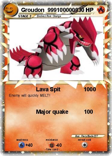 Pokemon Groudon  999100000930 HP