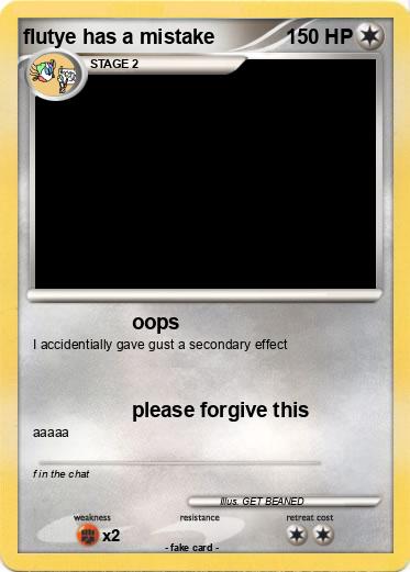 Pokemon flutye has a mistake