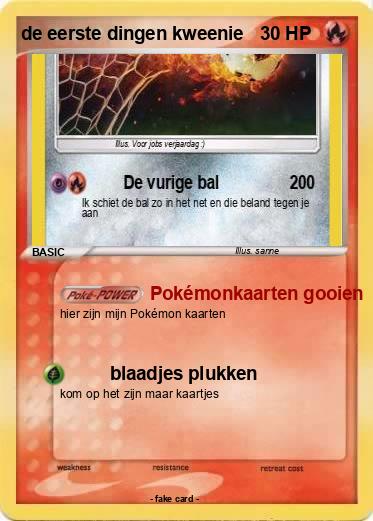 Pokemon de eerste dingen kweenie