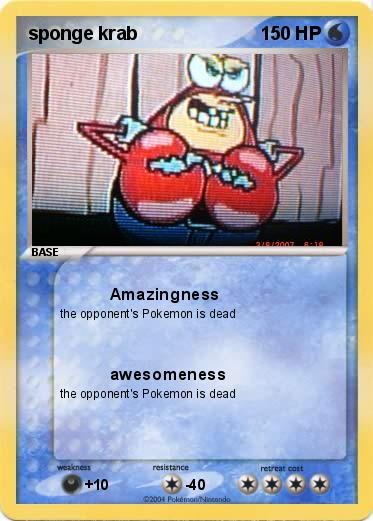 Pokemon sponge krab 