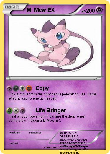Pokemon M  Mew EX