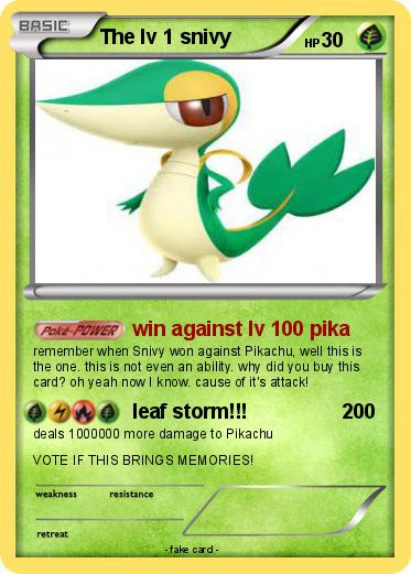 Pokemon The lv 1 snivy