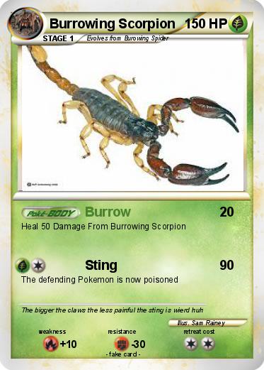 Pokemon Burrowing Scorpion